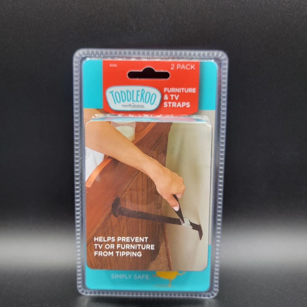 Toddleroo Furniture & TV Straps Prevent TV & Furniture from Tipping (2)PK  New